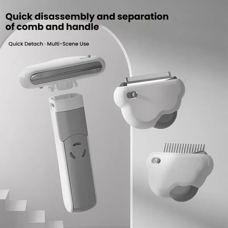 3 In 1 Pet Grooming Comb For Cats And Dogs Removes Loose Hair Detangles Large Curved