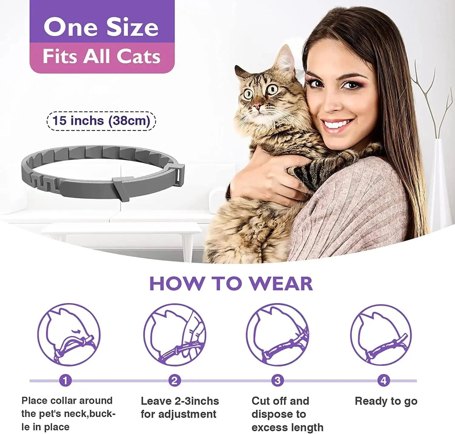 4PCS Calming Collar For Cats