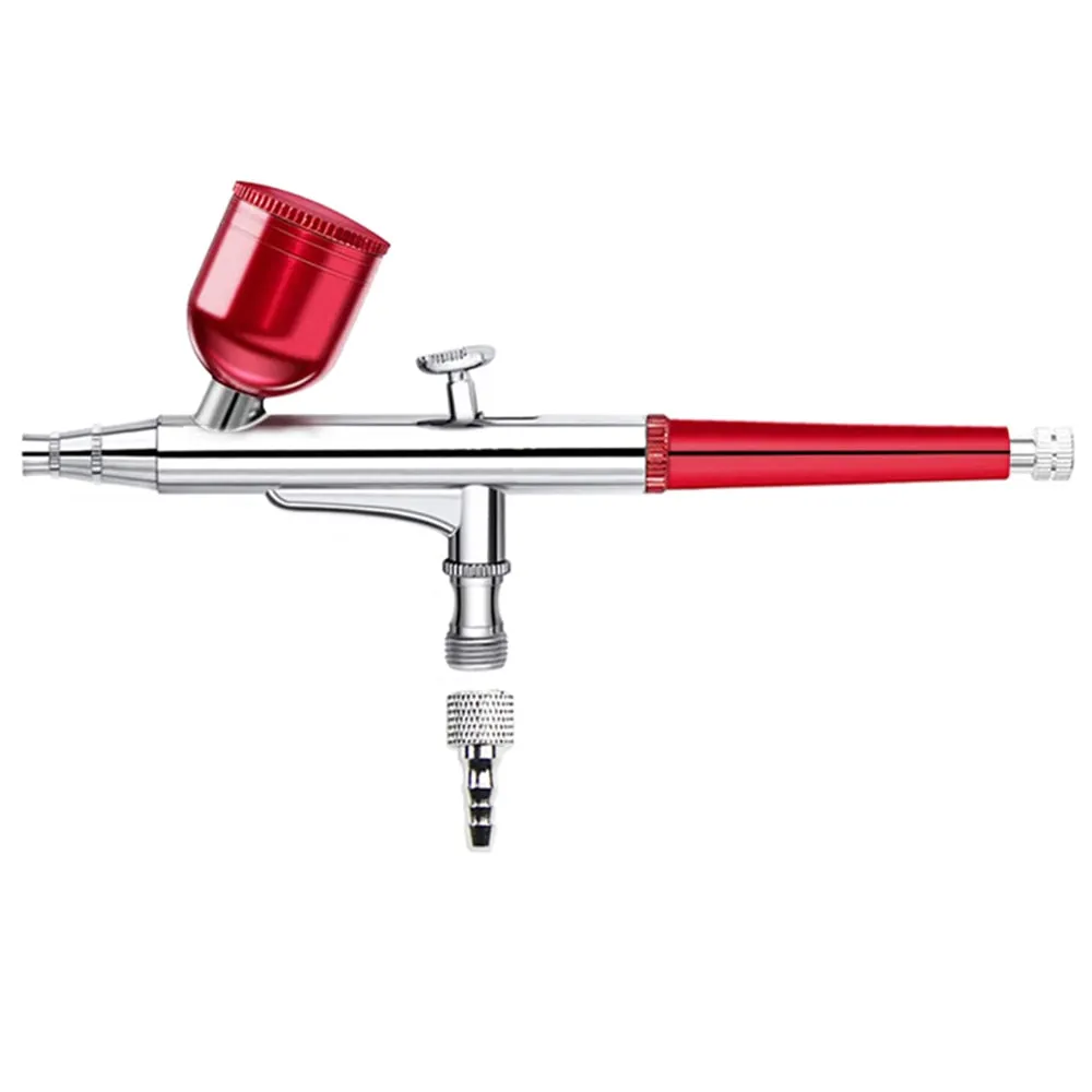 AC 131 Dual Action Red Airbrush Pen Hose Spray Art Painting Tattoo Cake Makeup Beautifu Model Air Brush Cup Gel Blaster Gun Tool
