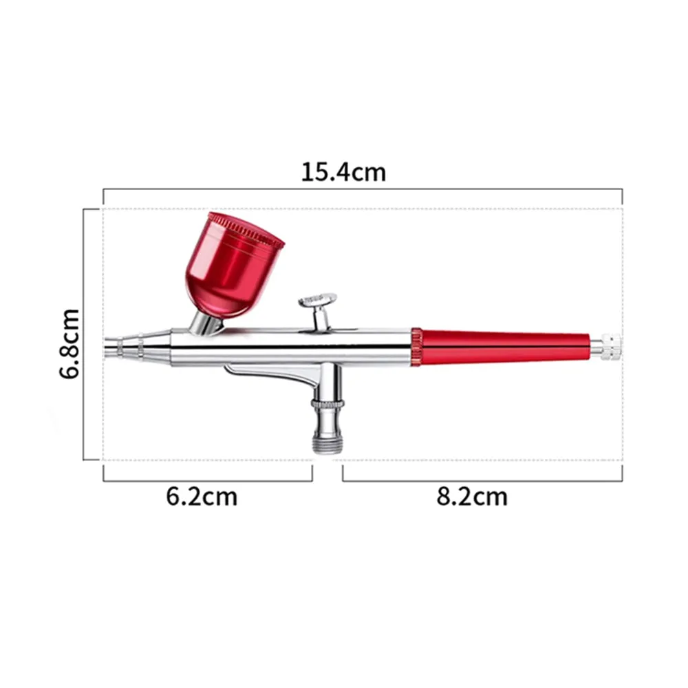 AC 131 Dual Action Red Airbrush Pen Hose Spray Art Painting Tattoo Cake Makeup Beautifu Model Air Brush Cup Gel Blaster Gun Tool