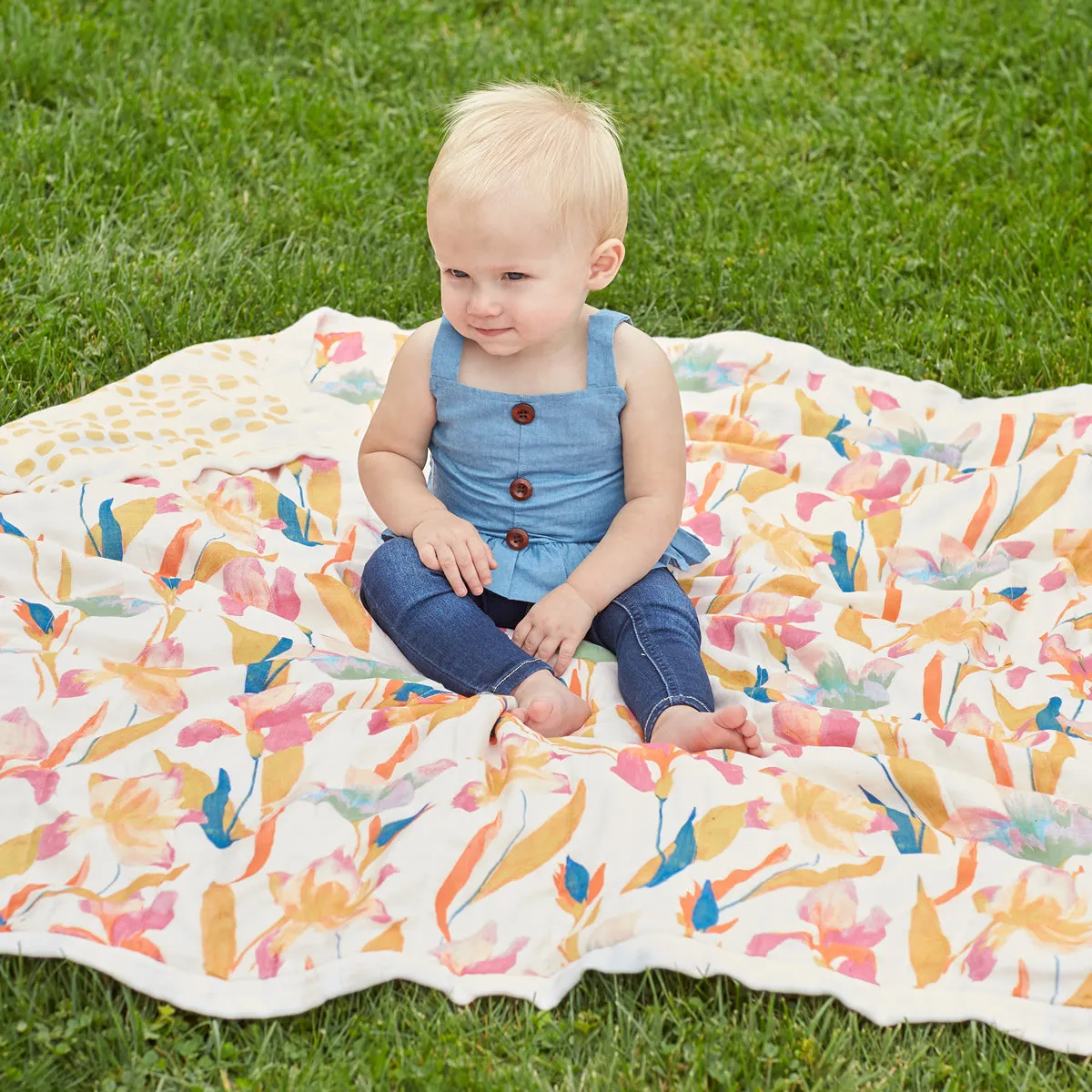 Aden   Anais Silky Soft Dream Blanket - Marine Gardens