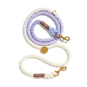 adjustable rope leash with bronze bolt snaps - wisteria -  1 large left!
