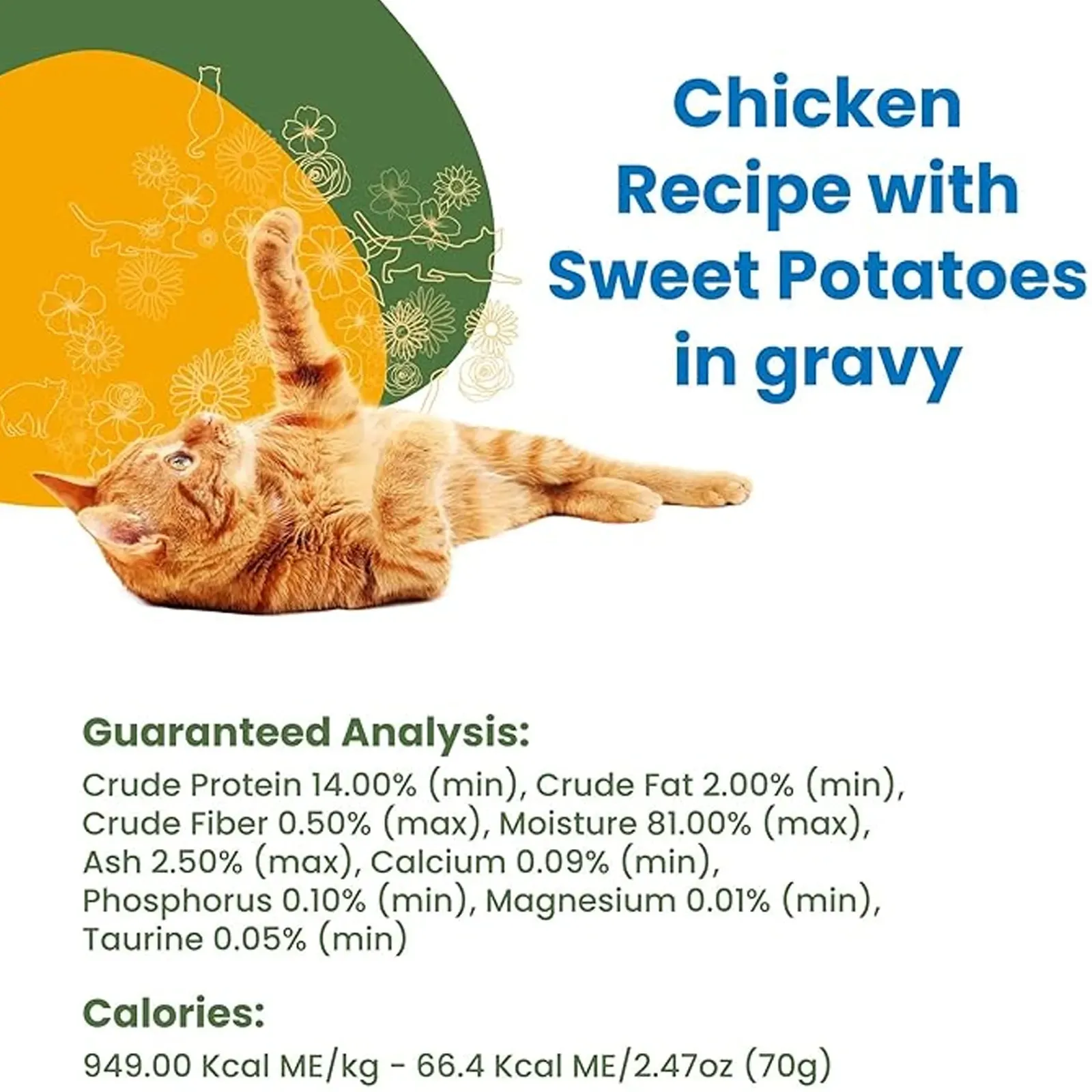 Almo Nature - HQS Complete Cat Wet Food - Chicken Recipe with Sweet Potatoes in Gravy 70g