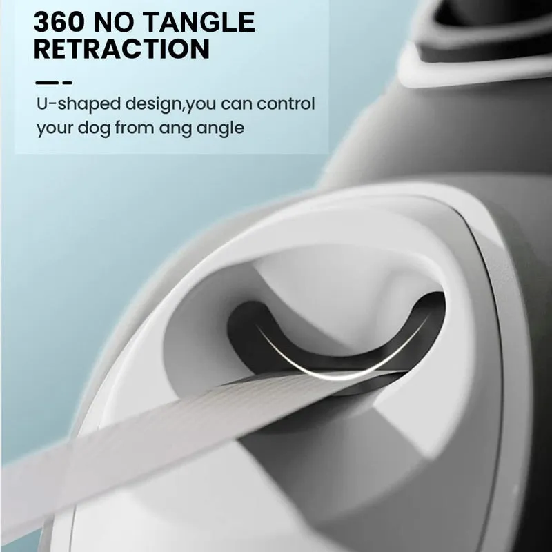Anti-slip Handle Flashlight no Tangle Poop Bag Dispenser Pet Leash for Small, Medium, and Large Dogs