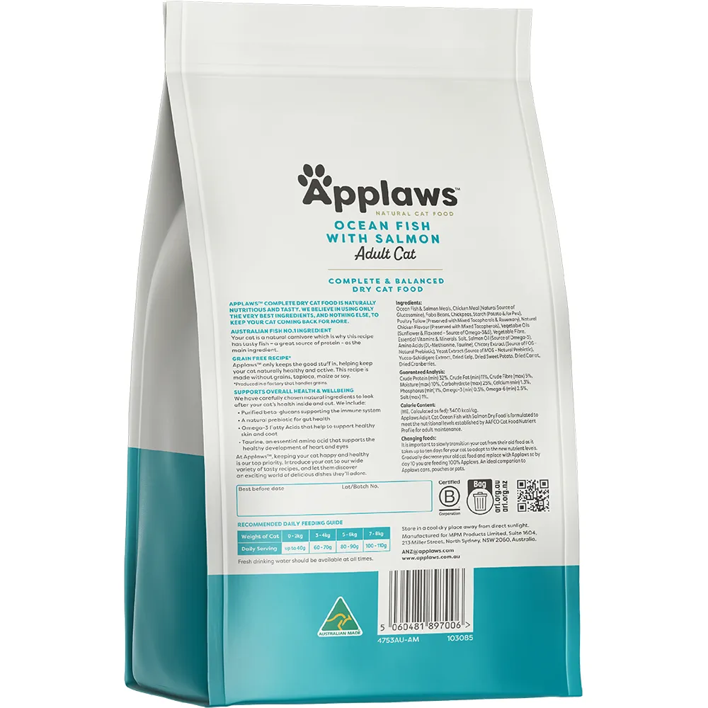 Applaws Natural Dry Cat Food Ocean Fish & Salmon 450g