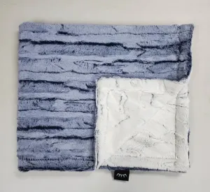 Baby Boy Blanket | Minky Plush | Snowflake Denim | Winx   Blinx