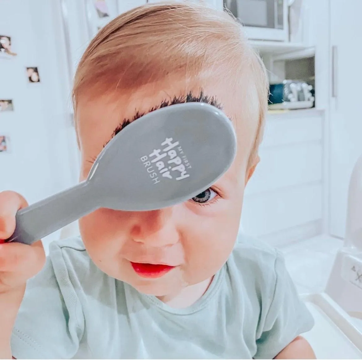 Baby Happy Hair Brush - Grey