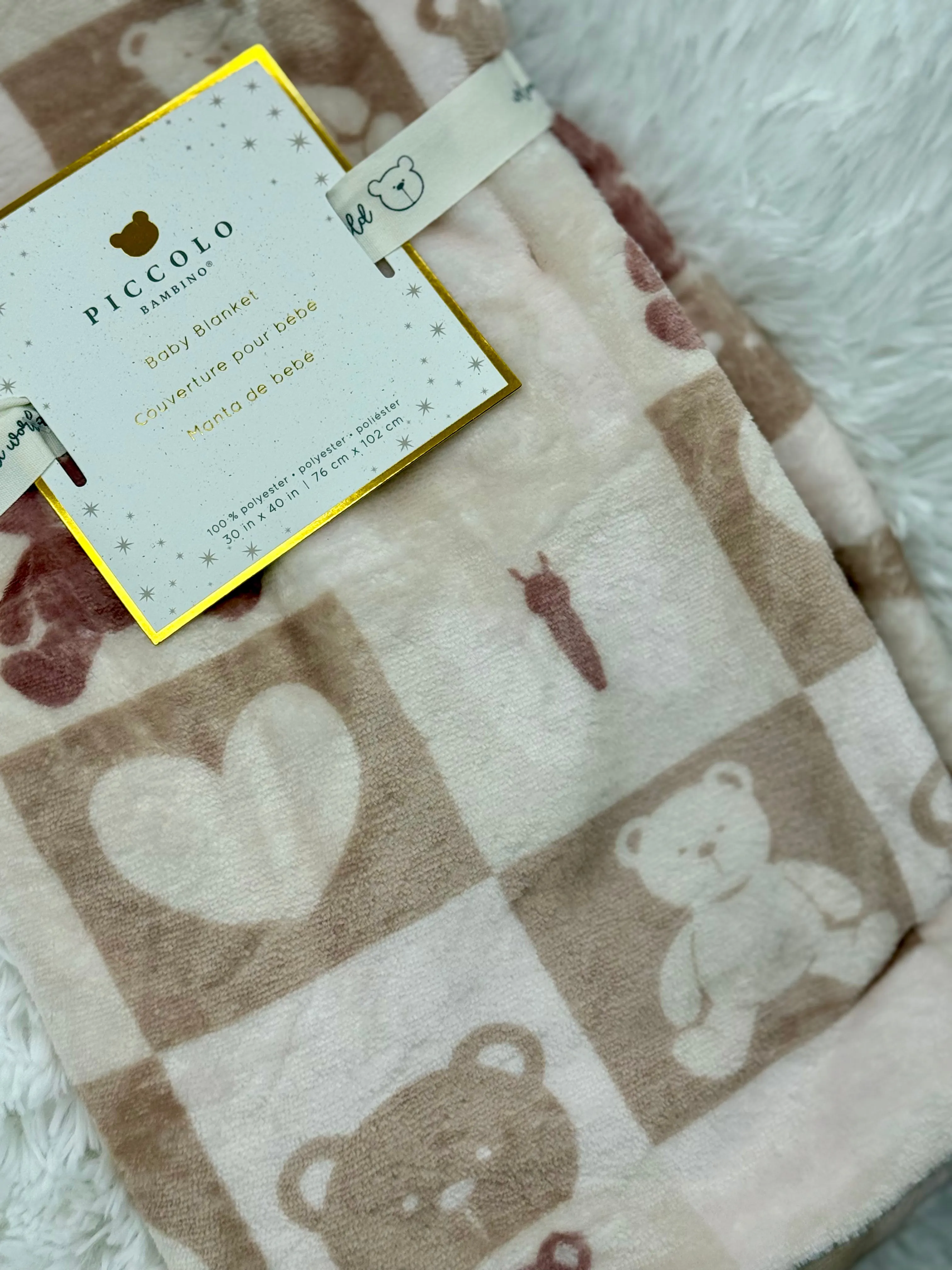 Baby Reversible Velour Blanket || Pinks