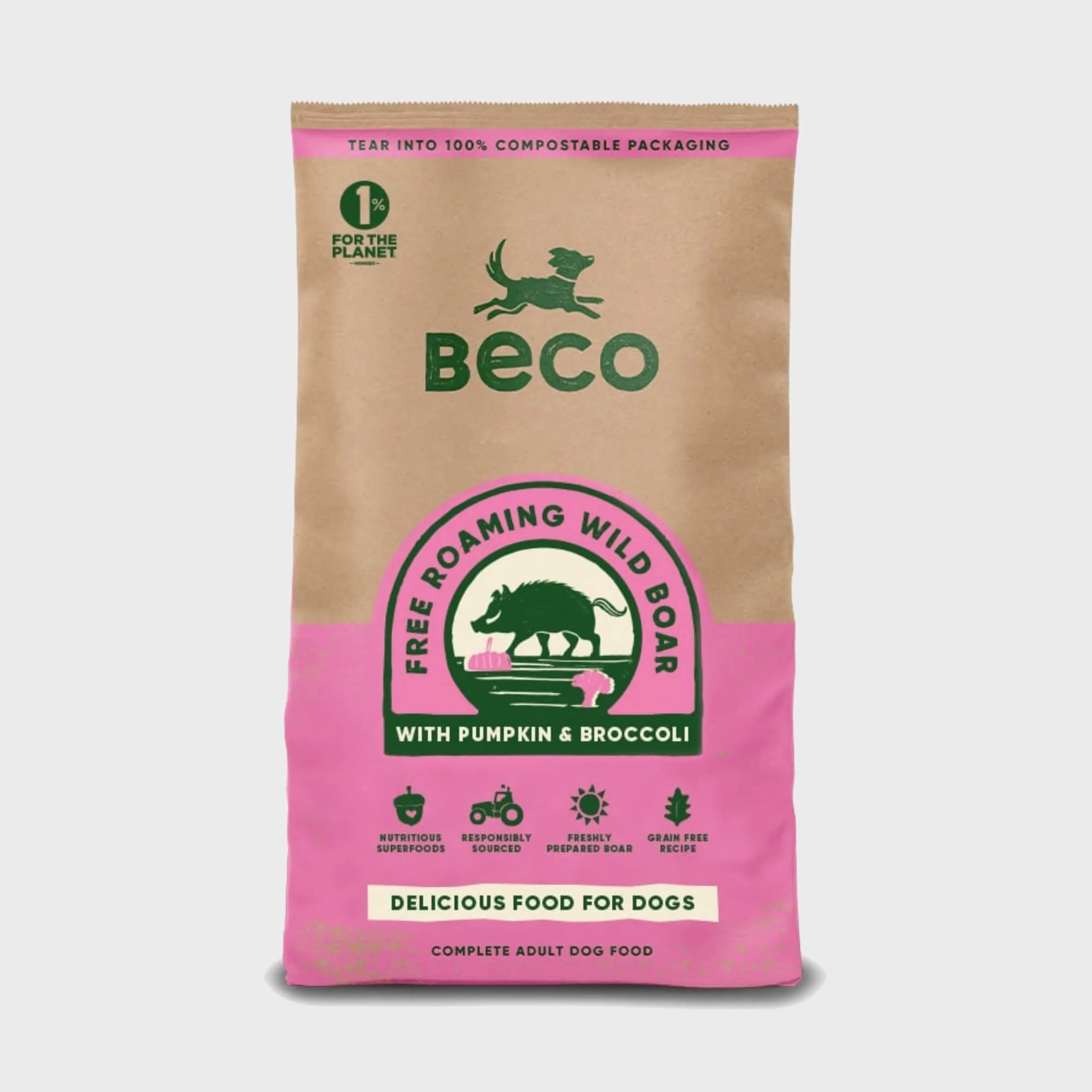 Beco Wild Boar with Pumpkin & Broccoli Dry Adult Dog Food