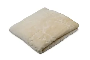 Big Oshi Fuzzy Plush Spanish Blanket Beige 80x110cm