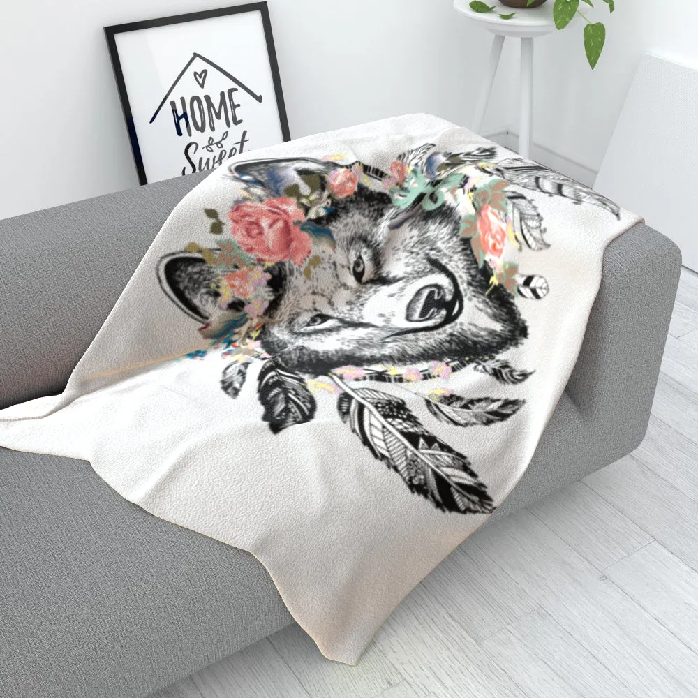 Blanket Throws - New Age Wolf