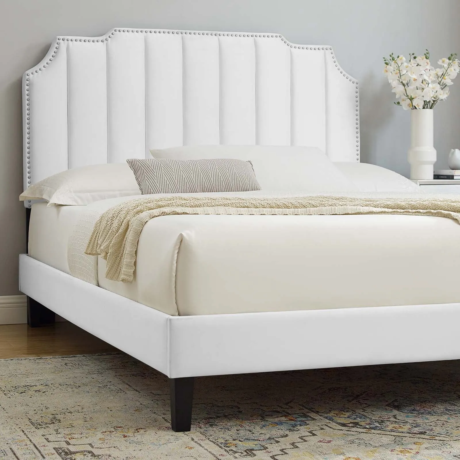 Colette Twin Performance Velvet Platform Bed By Modway - MOD-6884