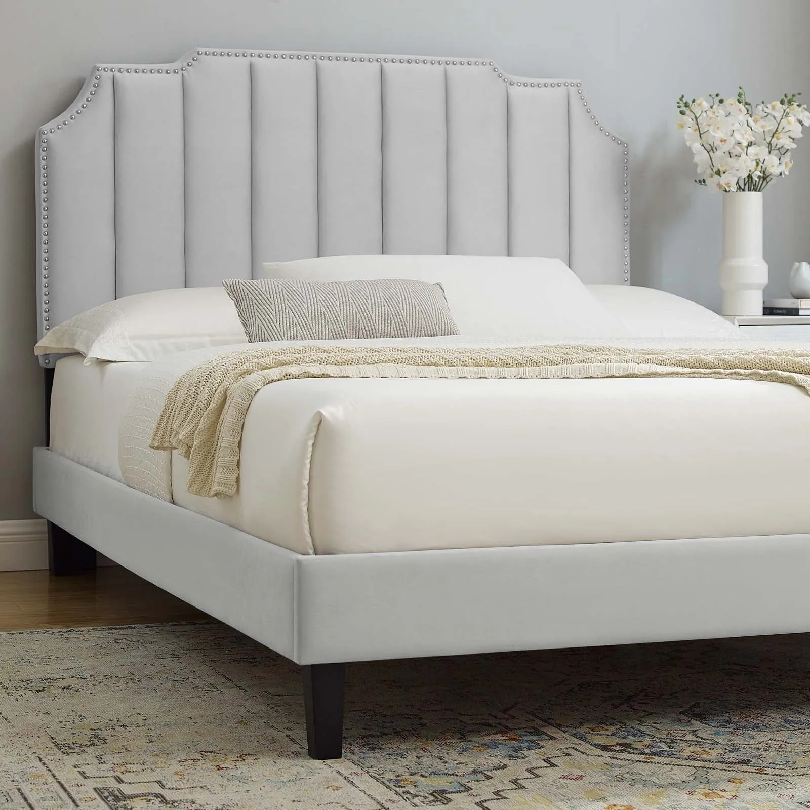Colette Twin Performance Velvet Platform Bed By Modway - MOD-6884