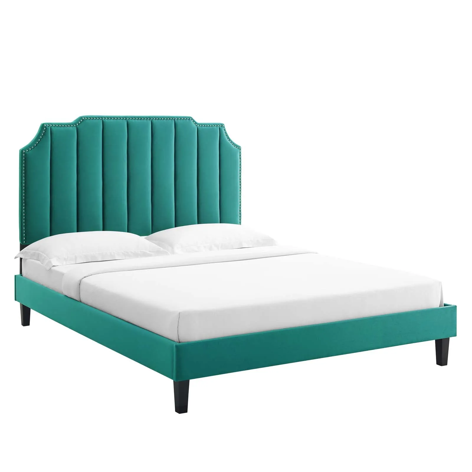 Colette Twin Performance Velvet Platform Bed By Modway - MOD-6884