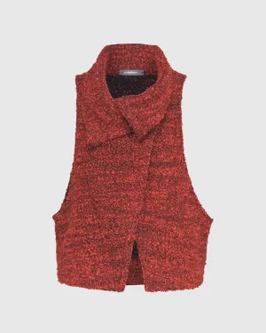 Cozy Crop Boucl Vest, Orange by ALEMBIKA