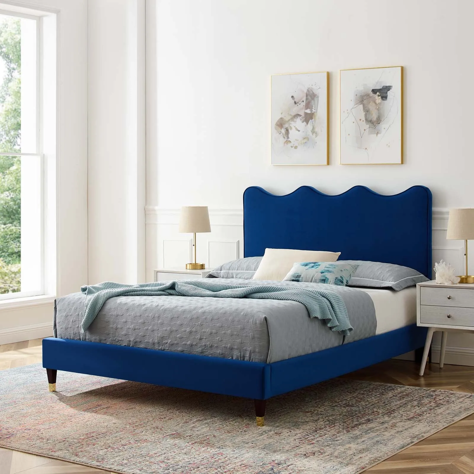 Current Performance Velvet King Platform Bed By Modway - MOD-6737