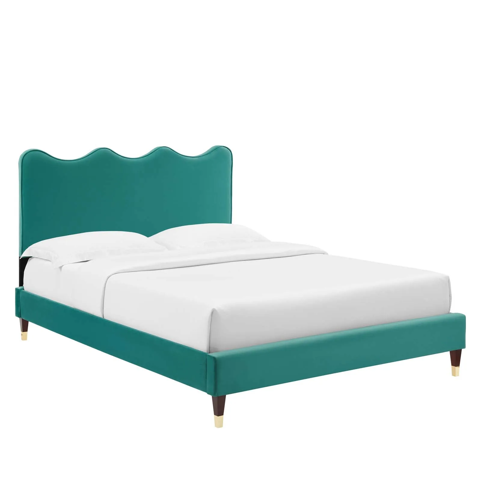 Current Performance Velvet Queen Platform Bed By Modway - MOD-6734
