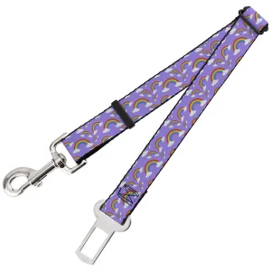 Dog Safety Seatbelt for Cars - Rainbows Scattered Lavender