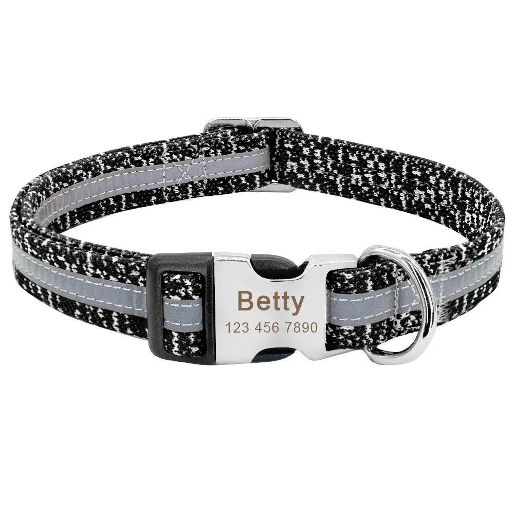 Dog's Reflective Detail Printed Collar