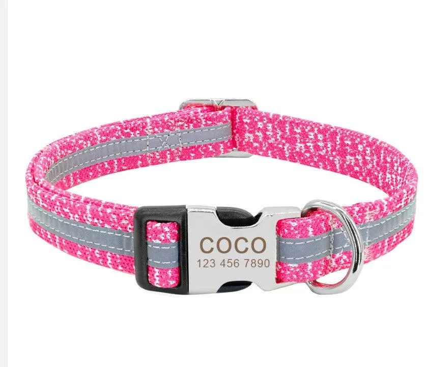 Dog's Reflective Detail Printed Collar