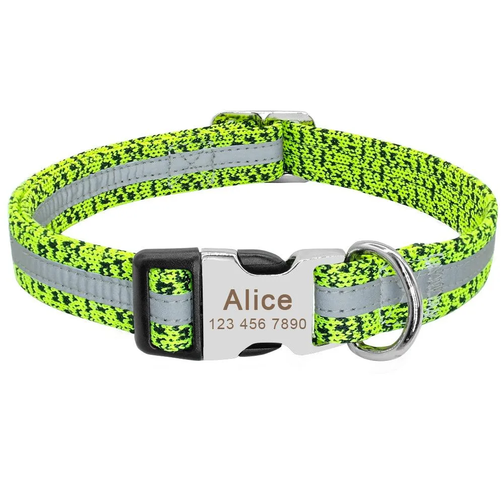 Dog's Reflective Detail Printed Collar