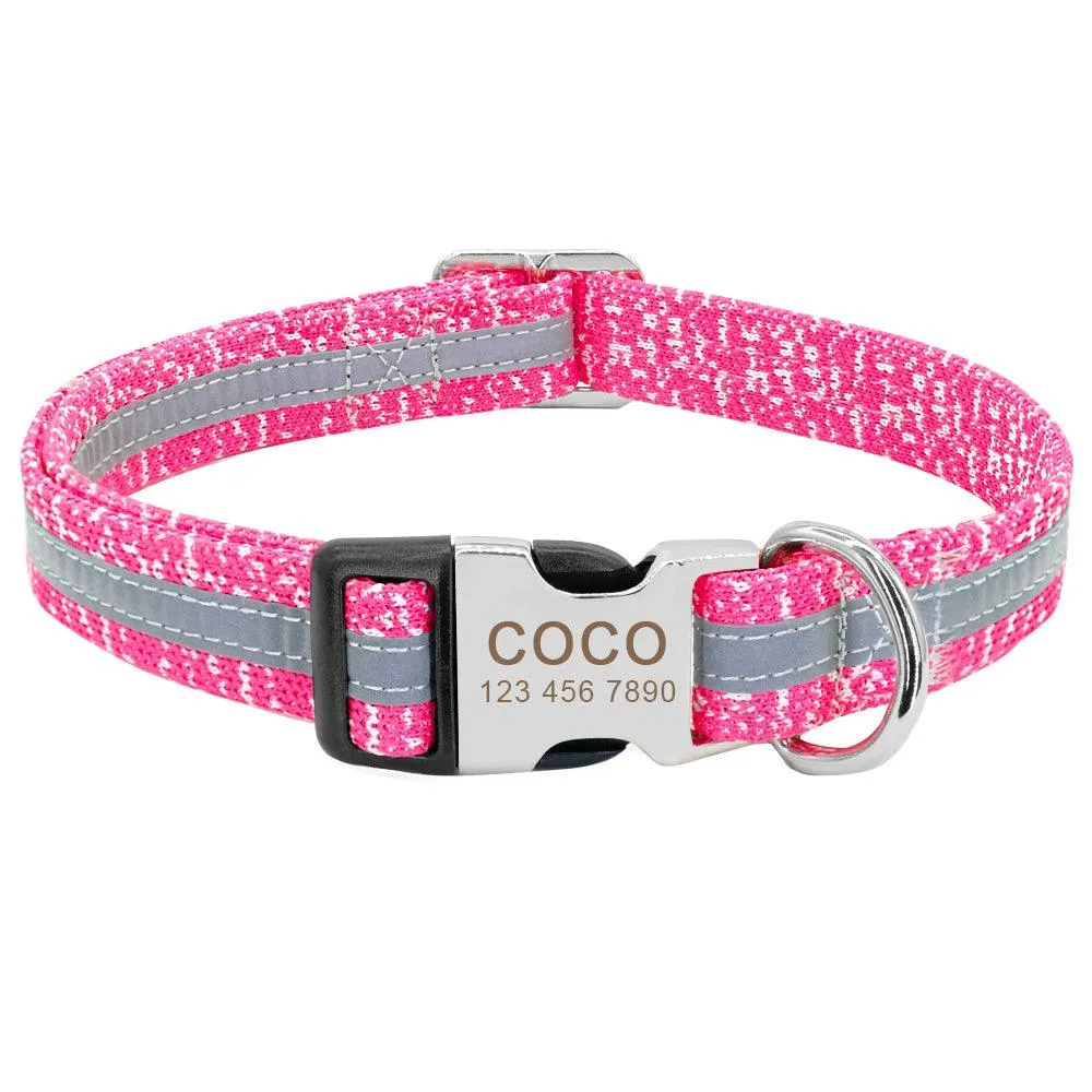 Dog's Reflective Detail Printed Collar