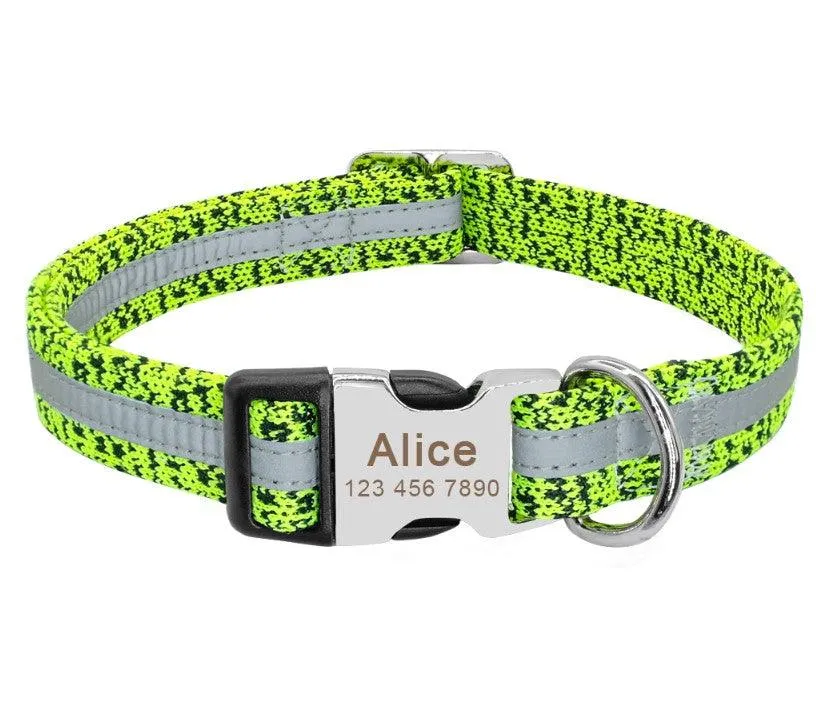 Dog's Reflective Detail Printed Collar