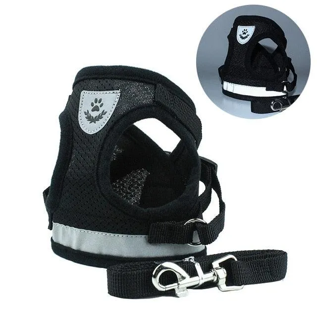 Dog's Reflective Harness with Leash