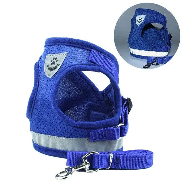 Dog's Reflective Harness with Leash