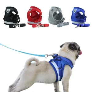 Dog's Reflective Harness with Leash