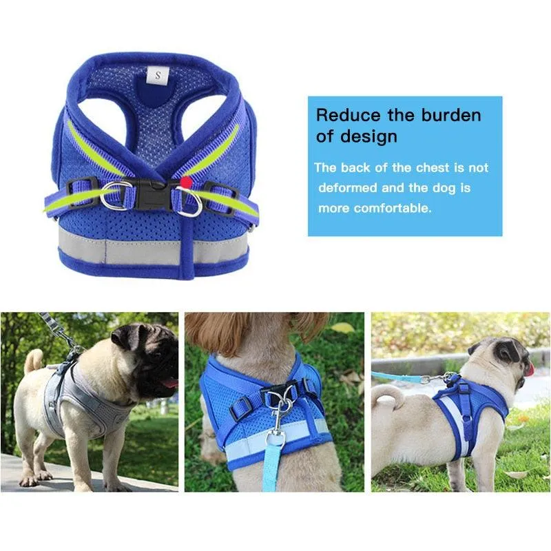 Dog's Reflective Harness with Leash