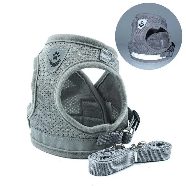 Dog's Reflective Harness with Leash