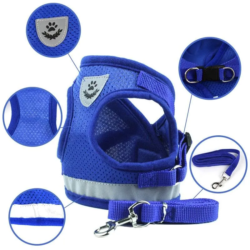 Dog's Reflective Harness with Leash