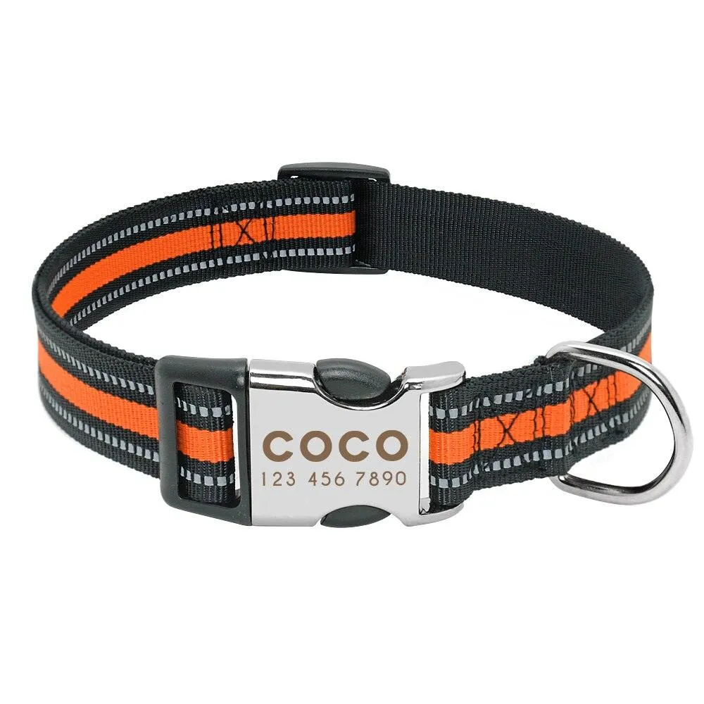 Dog's Striped Reflective Collar