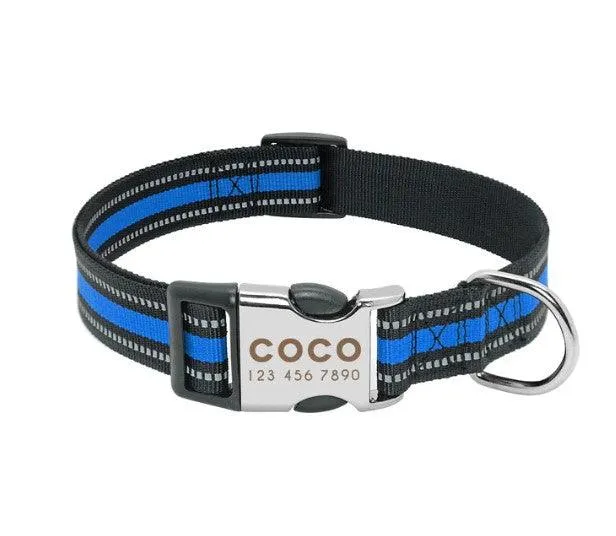 Dog's Striped Reflective Collar