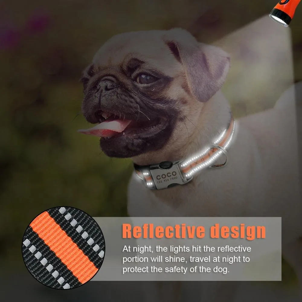 Dog's Striped Reflective Collar