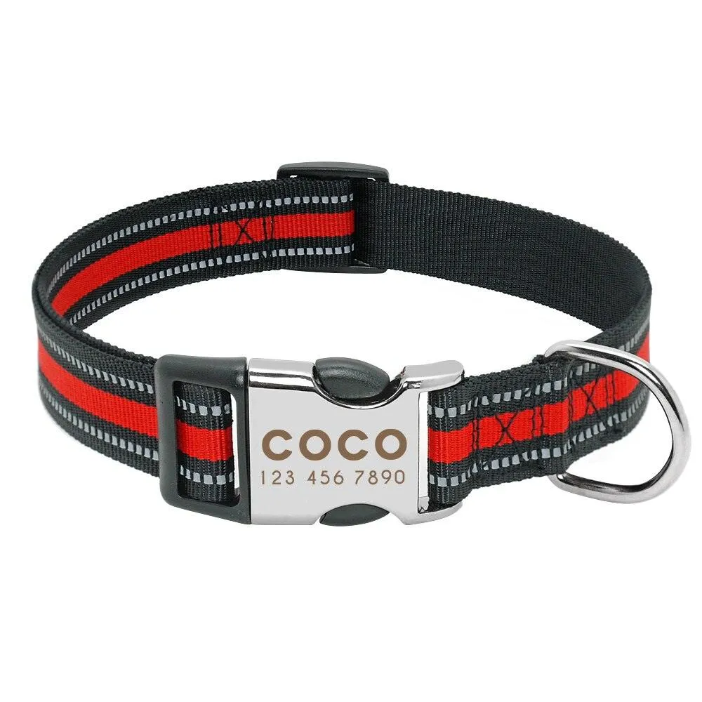 Dog's Striped Reflective Collar