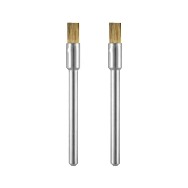 DREMEL 537-02 Brush, 1/8 in Dia, 1/8 in Arbor/Shank, Brass Bristle