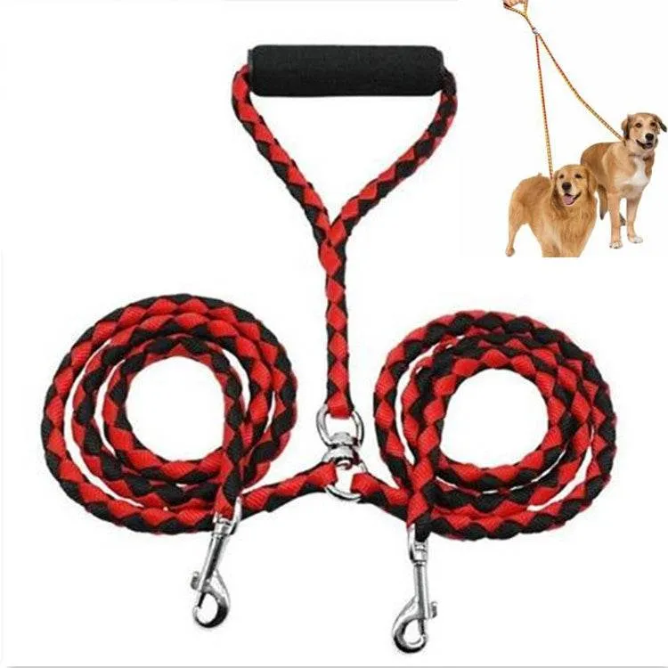 Dual Dog Leash with Tangle-Free Design for Easy Walking
