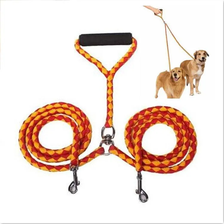 Dual Dog Leash with Tangle-Free Design for Easy Walking