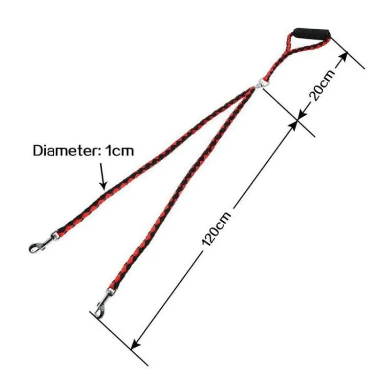Dual Dog Leash with Tangle-Free Design for Easy Walking