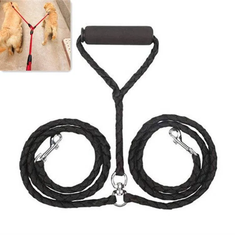 Dual Dog Leash with Tangle-Free Design for Easy Walking