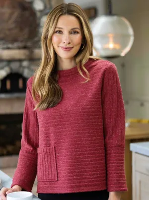 FLEECE PULLOVER [CRANBERRY-52329]