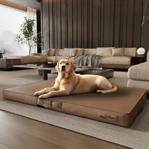 Foldable Pet Bed Microfiber Leather Cover Bite Proof Mat 3D Tech L / Xxl
