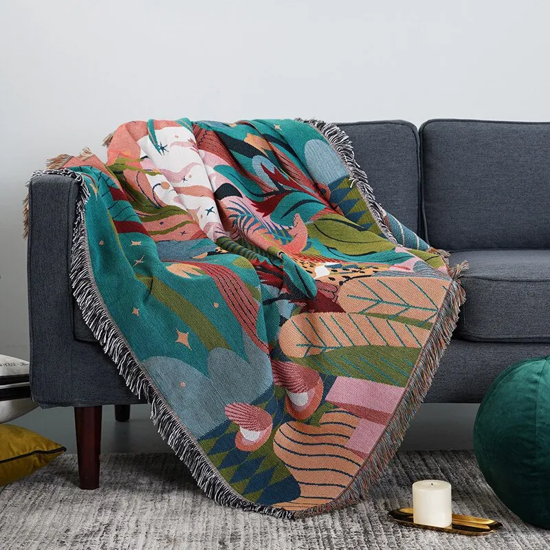 Forest Dancer Multifunction 2 Sides Sofa Bed Blankets