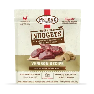 Frozen Raw Nuggets Cat Food <br> Venison Recipe