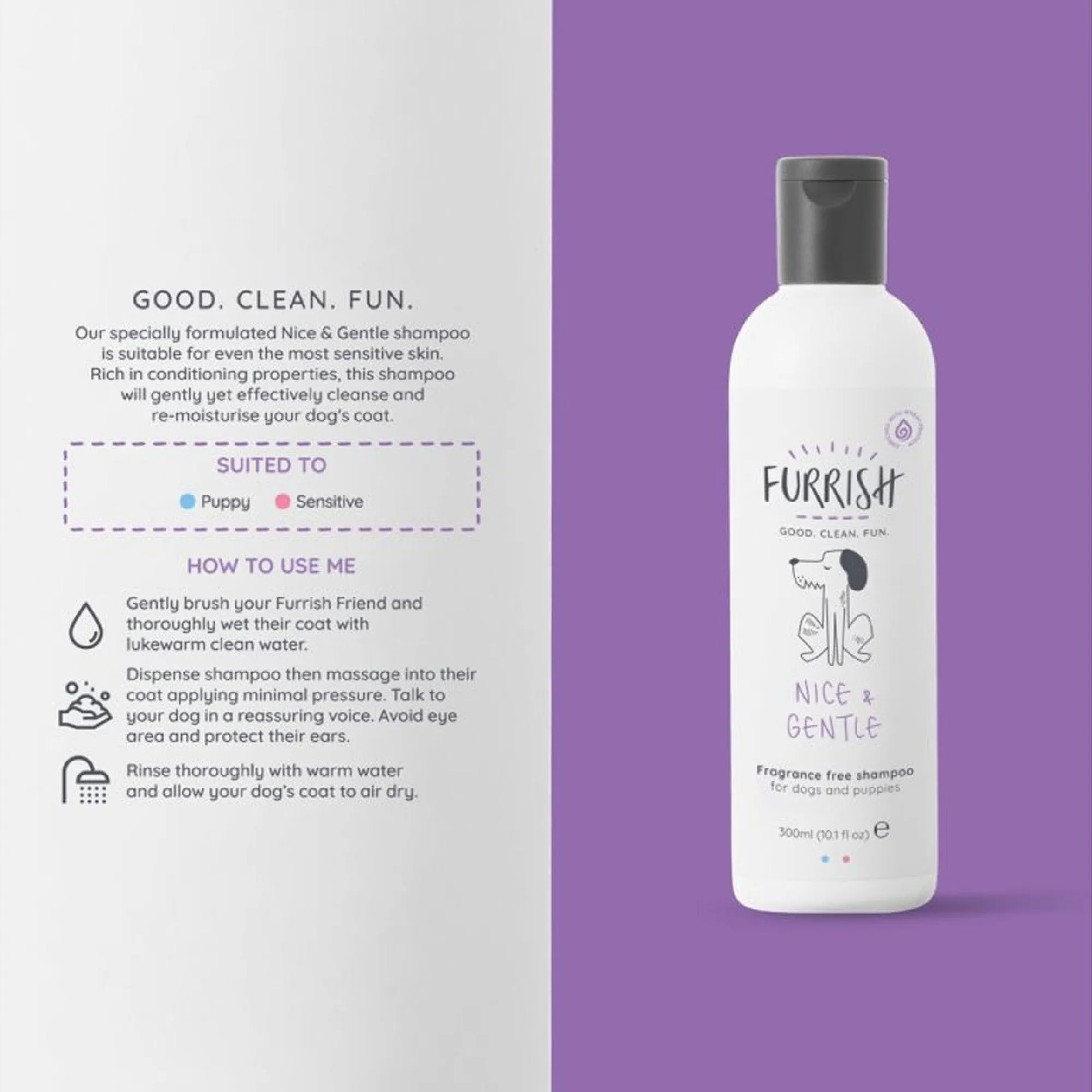 Furrish Nice & Gentle Fragrance Free Shampoo