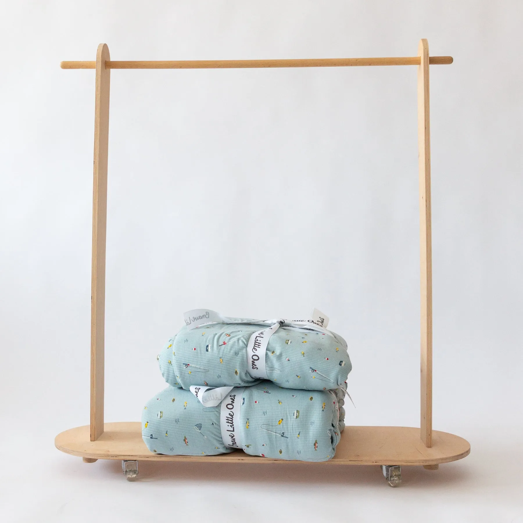 Gone Fishing Small Ribbed Toddler Blanket