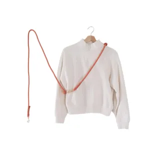hands-free braided rope leash (7 ft) - terracotta