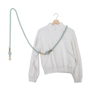 hands-free rope leash - teal gem